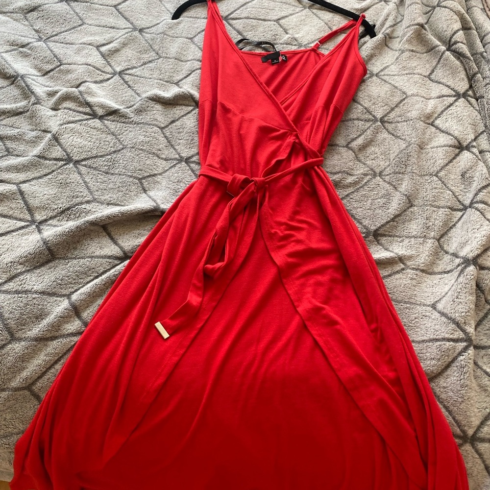 Versatile Red Wrap Dress - G by Guess